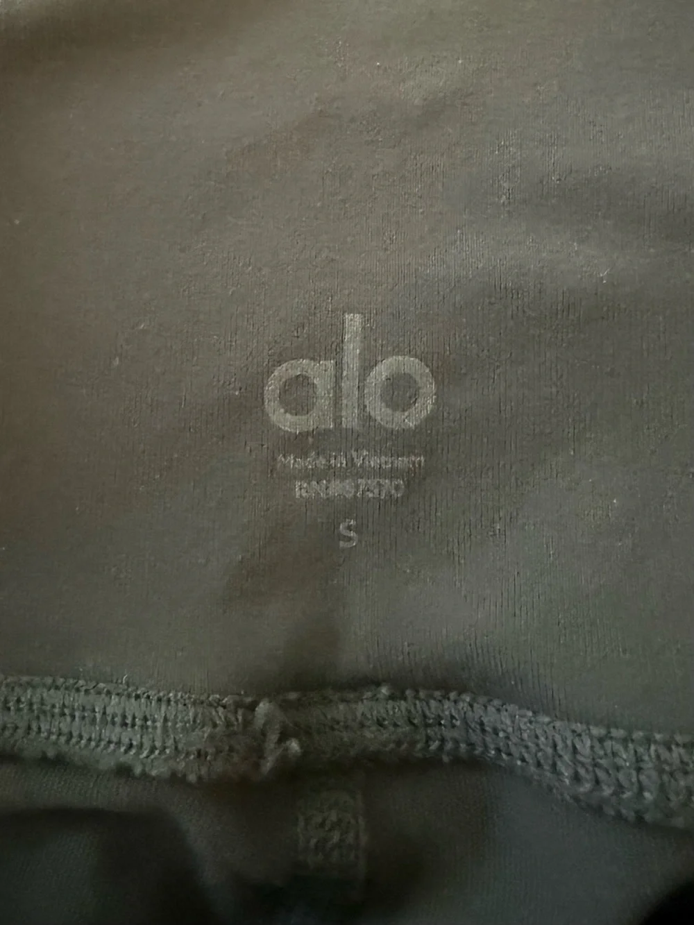 Alo Yoga High Waist Moto Leggings Anthracite Gray Mesh Size S